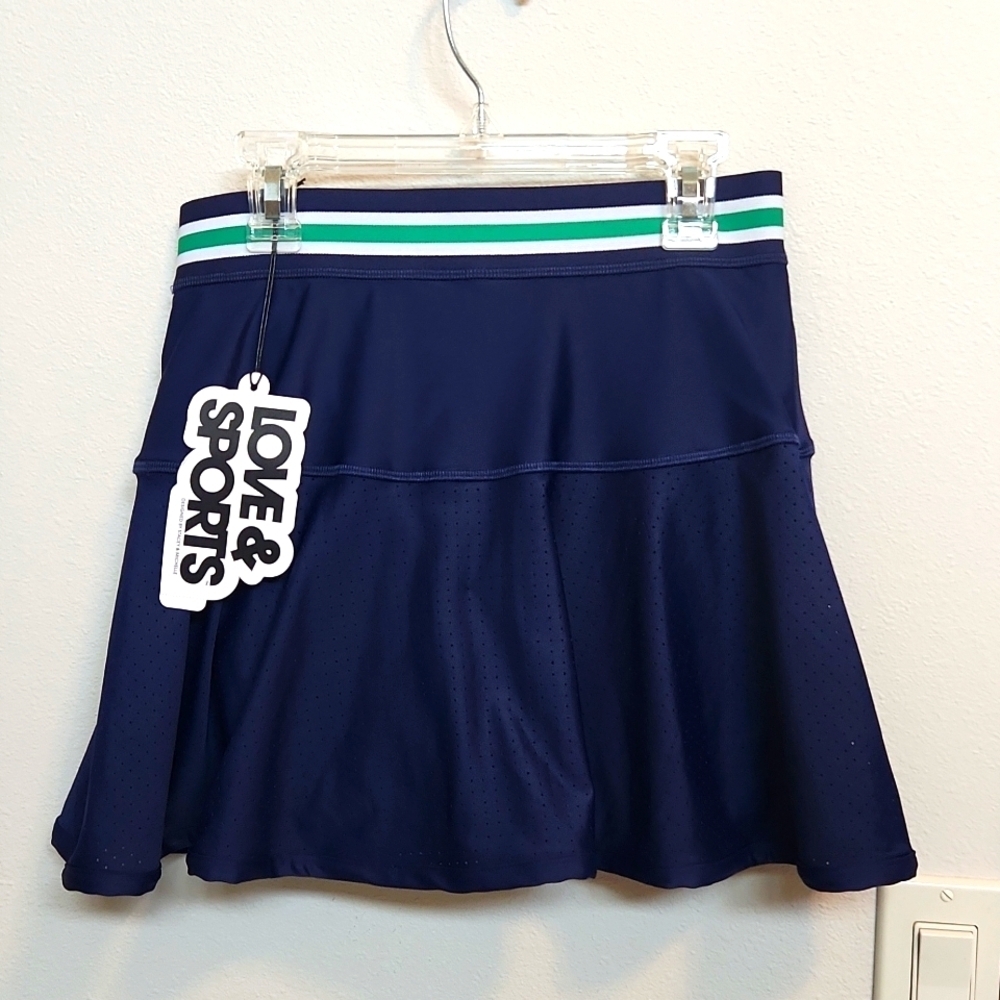 NWT Love & Sports Victorian Indigo Tennis Skort